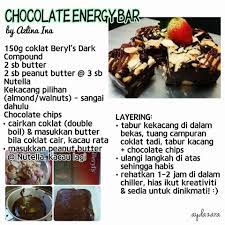 Resepi kek coklat kukus yang paling senang dengan sukatan cawan ni antara kek yang paling digemari ramai. Chocolate Energy Bar Recipes Food Chocolate Recipes