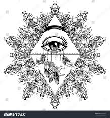 Ajna the third eye chakra mandala coloring pages colouring pages. All Seeing Eye In Ornate Round Mandala Pattern Royalty Free Stock Vector 429380449 Avopix Com