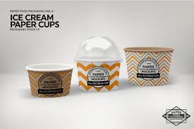 Ice Cream Cups Mockup Ice Cream Cup Ice Cream Cups Packaging Ice Cream Cups Design
