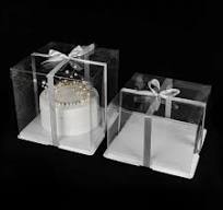 Acetate Clear Acrylic Cake Box Transparent Clear Plastic Cake Boxes PET  Packing Material