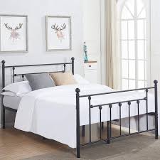 A tall, bulky headboard might be overwhelming, so look for slender silhouettes. Vecelo Bed Frames Victorian Metal Platform Mattress Foundation Twin Full Queen Size On Sale Overstock 19665443