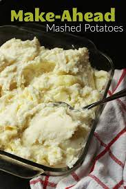 Creamy Make Ahead Mashed Potatoes Just 6 Ingredients Recipe Frozen Potatoes Potatoes Make Ahead Mashed Potatoes
