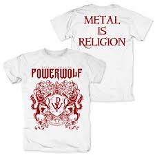 Große auswahl an drucken, schnitten und farben. Official Powerwolf Shop Red Crest White Tee Powerwolf T Shirt