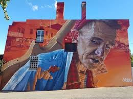 2018 North Hobart Tasmania Michael Williams Local Identity By Artist Sam Bates Aka Smug In 2020 Street Art Graffiti Wall Street Art Street Mural