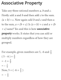 Maybe you would like to learn more about one of these? Give An Example Of Associative Property Of Rational Number Under Addition Brainly In