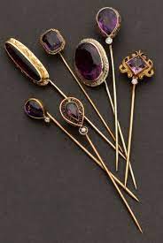 Hatpins Antique Jewelry Estate Jewelry Amethyst Gold