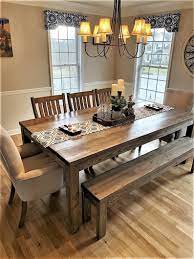 Rustic Farmhouse Dining Table Etsy Rustic Farmhouse Dining Table Farmhouse Dining Rooms Decor Farmhouse Dining Table