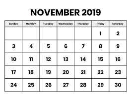 Printable November 2019 Calendar Usa Printable Calendar Template In 2020 Calendar Template Calendar Printables Calendar Word