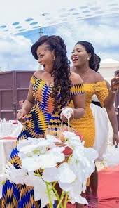 Kente Wedding Outfits African Wedding Wedding Ghana Traditional Wedding Kente Dress Kente African Dress African Fashion Dresses African Dresses For Women