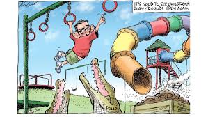 Didn't think i'd be needing my own advice so soon. Mark Knight Cartoon On Premier Dan Andrews Playing At A Reopened Playground Kidsnews