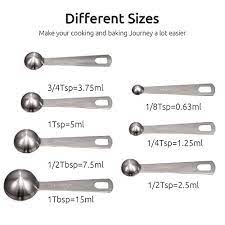 Or in other words if you are baking or cooking something, then in that sense 1/8 spoon means one or two pinches of the ingredient. Measuring Spoons U Taste 18 8 Stainless Steel Measuring Spoons Set Of 7 Piece 1 8 Tsp 1 4 Tsp 1 2 Tsp 3 4 Tsp 1 Tsp 1 2 Tbsp 1 Tbsp Dry And Liquid Ingredients Pricepulse