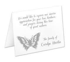 Personalized funeral thank you cards. Funeral Thank You Cards Bereavement Cards Sympathy Acknowledgement Cards Funeral Cards Butterfly Funeral Cards Butterfly Sympathy Cards