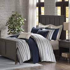 Clayton farmhouse oversized cotton clipped polygon comforter set. Madison Park Signature Farmhouse Comforter Set King Size Blue Mps10 313 Buy Online At Best Price In Uae Amazon Ae