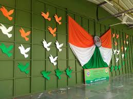 Backdrop Ideas Stage Decoration Celebration Of Republic Day Stage Decoration Independence Day Decoration Stage Decorations Indian Independence Day