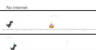 Trex runner game is a running dinosaur compatible with all mobile phones. Google Chrome S No Internet Dinosaur Just Turned Ten He Got His Own Cake And A Party Hat