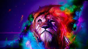 Colorful Digital Art Lion 1080p Wallpaper Hdwallpaper Desktop Lion Wallpaper Abstract Lion Animal Wallpaper