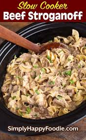 Slow Cooker Beef Stroganoff Has Tender Beef Strips And A Rich Creamy Sauce Over Egg Noodl Slow Cooker Beef Stroganoff Stroganoff Slow Cooker Slow Cooker Beef
