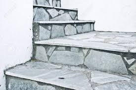 Stone Steps With Crazy Paving Stock Photo, Picture And Royalty ...