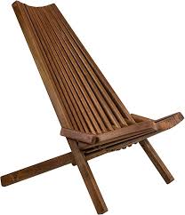Amazon Com Clevermade Tamarack Folding Wooden Outdoor Chair Foldable Low Profile Acacia Wood Lounge C Wood Lounge Chair Outdoor Chairs Outdoor Chairs Wooden