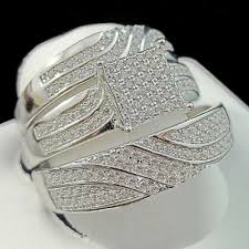 Find Many Great New Used Options And Get The Best Deals For 3 0 Ct Round Diamond Wedding Eng With Images Wedding Ring Trio Sets Wedding Ring Trio Bridal Engagement Rings