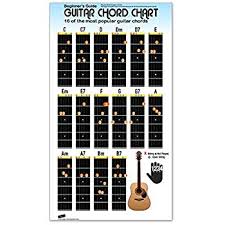 Guitar Chord Chart Poster For Beginners 16 Popular Chords Guide Perfect For Students And Teachers Educational Handy Guide Chart Print For Guitar