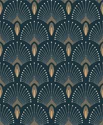 1925 Bleufonce Blue Bleu Artdeco Papermint Motif Pattern Color Wallpaper Papierpeint Art Deco Wallpaper Art Deco Pattern Wallpaper Texture Pattern