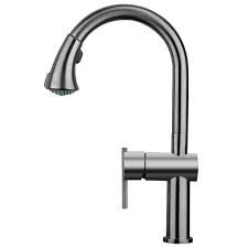Shop wayfair for all the best pewter kitchen faucets. Whitehaus Collection Kitchen Faucet With Pull Down Sprayer Pewter Lowe S Canada