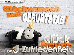 Gluckwunsche Zum 78 Geburtstag Mit 3d Buchstaben Und Sofamotiv Geburtstagsspruche Welt
