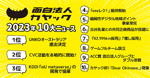 2023年 面白法人カヤック「10大ニュース」発表！ | 面白法人カヤック