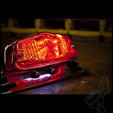 Chrome Hooded Lucas Style Led Taillight Assembly Lucas British Motorcycle Taillight Led Tail Lights Tail Light British Motorcycles
