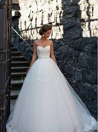 Die beste hochzeitskleider / brautkleid online kaufen. Prinzessin Linie Millanova Sharon Bodenlang Tragerlos Brautkleid Prinzessin Kleider Hochzeit Brautkleid Tragerlos
