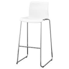 Glenn Bar Stool White Chrome Plated 30 3 8 Ikea Steel Bar Stools White Bar Stools Bar Stools