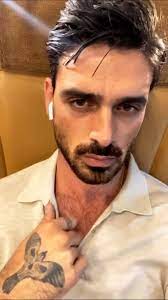 With his hair undone and the beard look, the actor stared straight into the camera, showing off his ring fingers and. Michele Morrone Portrait Tattoo Tattoos For Guys Portrait
