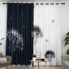Wholesale outdoor black out curtain design home door voile white kinds lace window curtains guangzhou. Dandelion Girls Room Chic Curtains Black And White Stylish Artistic Drapes