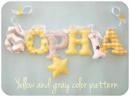 Each letter is approx 23cm. Fabric Letters Name Banner Yellow And Gray Nursery Baby Girl Etsy In 2021 Fabric Letters Wall Letters Nursery Name Banners