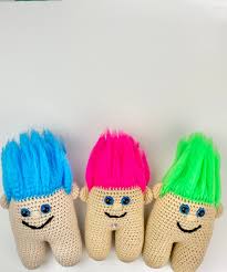 Crochet Troll Pattern- Troll Doll, Crochet Troll Amigurumi, Crochet 90s  Troll Pattern , Trolls Crochet Pattern, Crochet Toys
