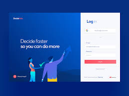 Decide2 Login Design Web Layout Design Minimal Web Design
