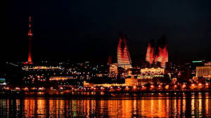 The Famed Flame Towers In Azerbiajan Are Covered Led Screens And What They Do Is Amazing Hd Wallpaper Tower Desktop Wallpaper