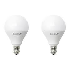 Ikea Ryet Led Light Bulb 2 Pack Globe Opal E12 400lm 5w Warm White 2700k Ikea Led Light Bulb Light Bulb Ikea Light Bulbs