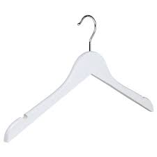 Wooden Coat Hanger White Wood 40cm In 2020 Wooden Coat Hangers Coat Hanger Hanger