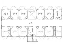 Morton horse barns can be customized to fit the needs of any horse owner and are dedicated to creating a safe, attractive metal horse barns & stables for equine enthusiasts. Outbuilding Plans 9 Stall Horse Barn With Living Quarters 012b 0001 At Thegarageplanshop Com