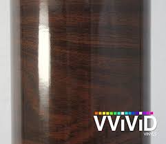 Vvivid High Gloss Dark Brown Cedar Striped Wood Grain Faux Finish Textured Vinyl Wrap Contact Paper Film Office Furniture Diy Vinyl Wrap Home Office Furniture