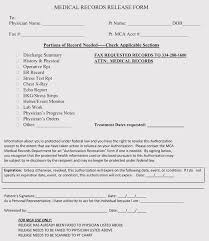 40 Free Medical Record Release Forms Word Pdf
