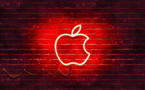 Download Wallpapers 4k Apple Red Logo Red Brickwall Apple Logo Red Neon Apple Brands Apple Neon Logo Apple Besthqwallpapers Com Wallpaper Iphone Neon Apple Logo Wallpaper Neon Logo