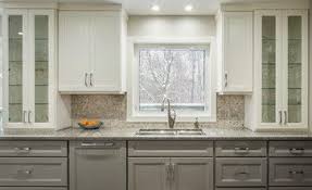 The Upper Cabinets Are Benjamin Moore Cc 40 Cloud White And The Lower Cabinets Are Cc 518 Escarp Kitchen Wardrobe Design Kitchen Cabinets Best Kitchen Cabinets