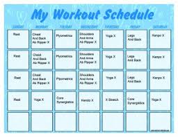 Printable P90x Workout Calendar