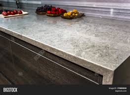 Caesarstone grey quartz countertops come in a variety of colors, textures, and finishes. Stone Gray Worktop Image Photo Free Trial Bigstock