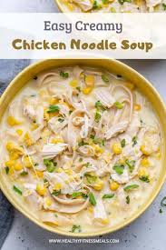 Easy Creamy Chicken Noodle Soup Recipe Creamy Chicken Noodle Soup Chicken Noodle Soup Can Homemade Vegetable Beef Soup