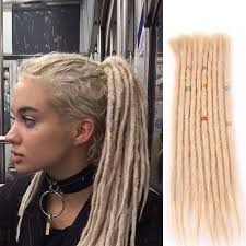 Micro braids on your own hair. Amazon Com Aosome Blonde Color Real Human Dread Locks Full Handmade 10 Strands Braiding Hair Extensions 20 Inch Beauty