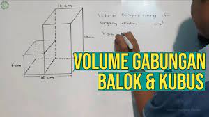 Volume gabungan gambar disamping adalah. Menghitung Volume Dan Luas Permukaan Bangun Ruang Gabungan Balok Dan Kubus Youtube